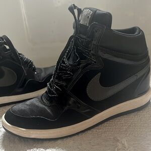 Women’s Nike Air Force 1’s with hidden wedge - size 9